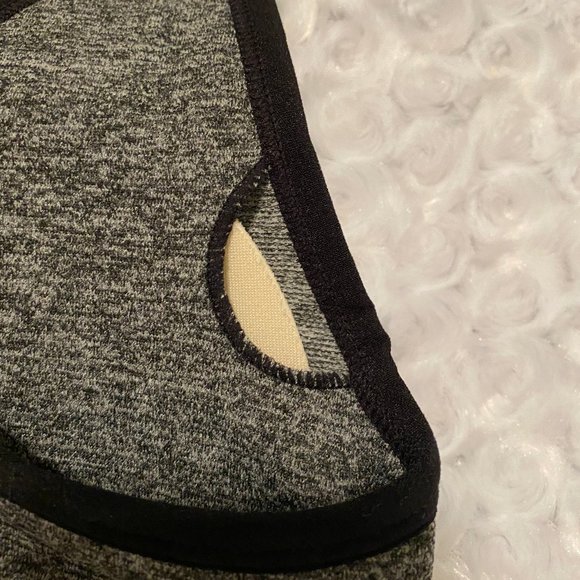 bebe Sport Heather Gray & Black Logo Sports Bra - Small - Picture 6 of 8
